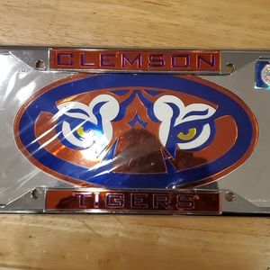 Clemson Tigers License Plate and Cover